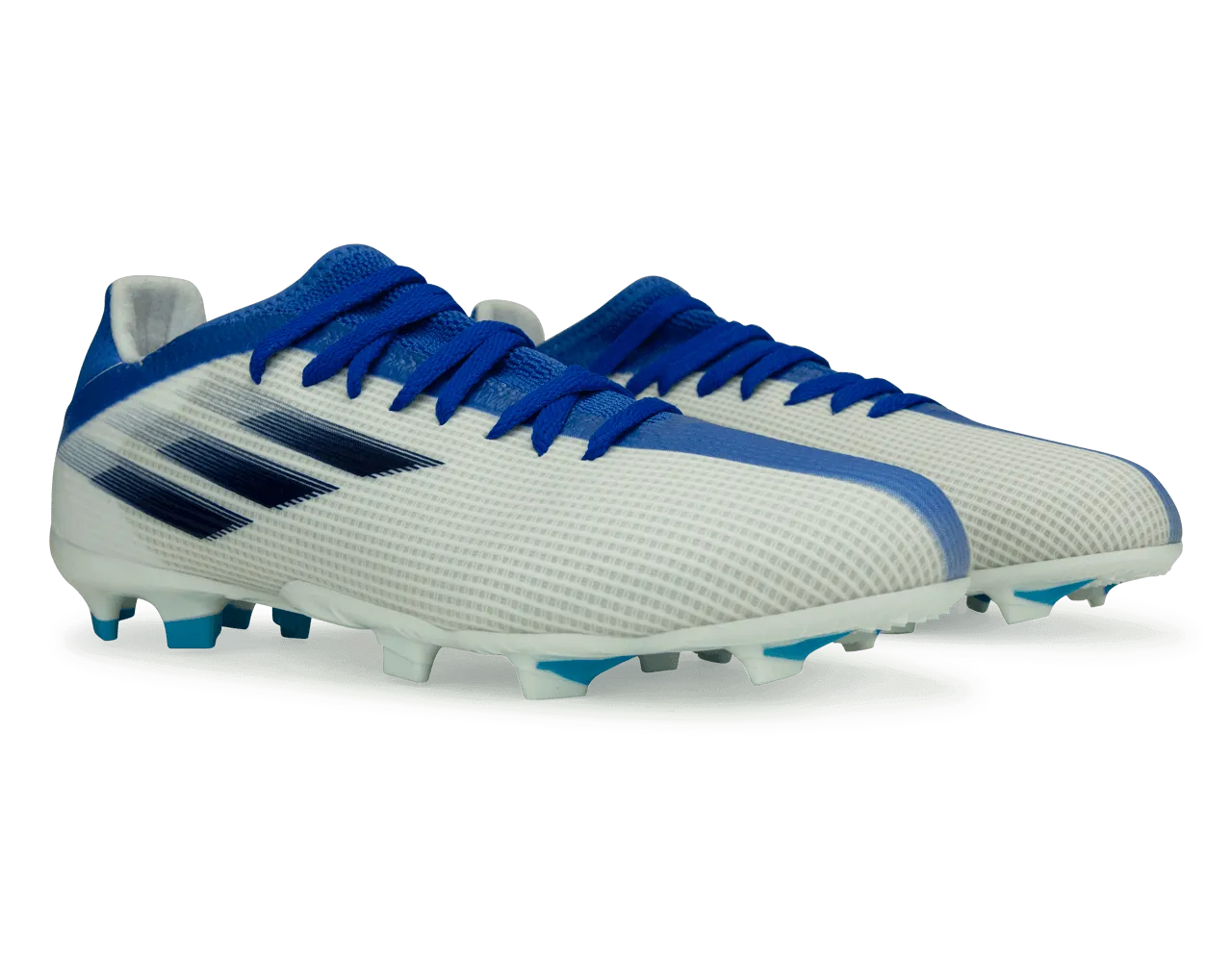 adidas Kids X Speedflow.3 FG White/Navy/Sky Blue