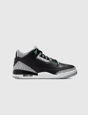 AIR JORDAN 3 RETRO "BLACK/ GREEN GLOW"