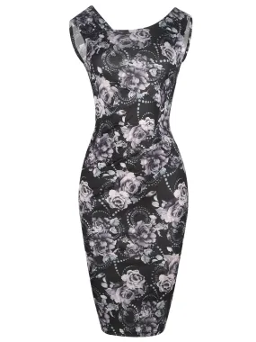 All-Over Print Slinky Sheath Dress