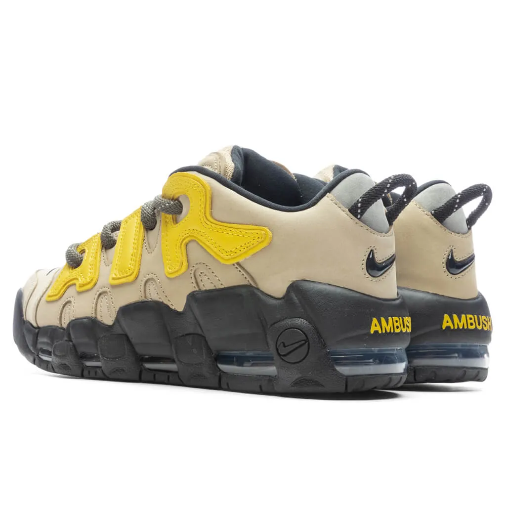 AMBUSH x Nike Air More Uptempo Low Limestone - Limestone/Vivid Sulfur/Black