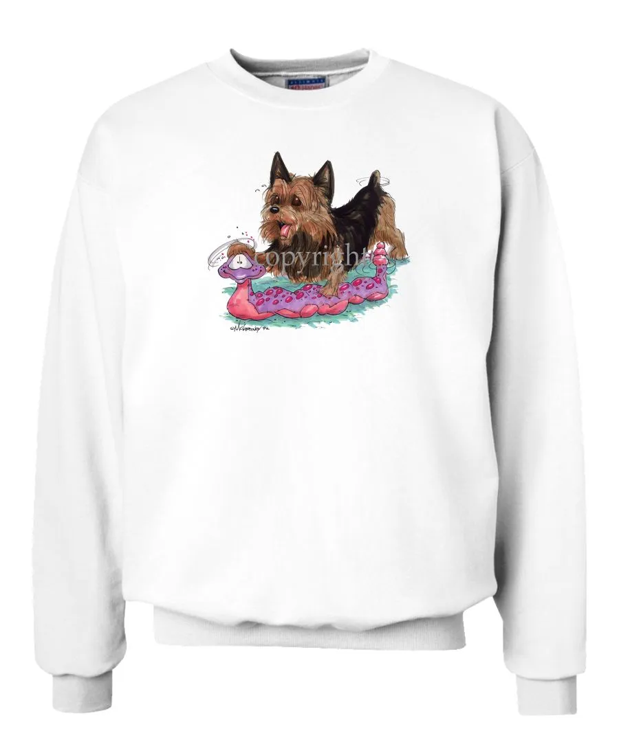 Australian Terrier - With Toy Snake - Caricature - Sweatshirt