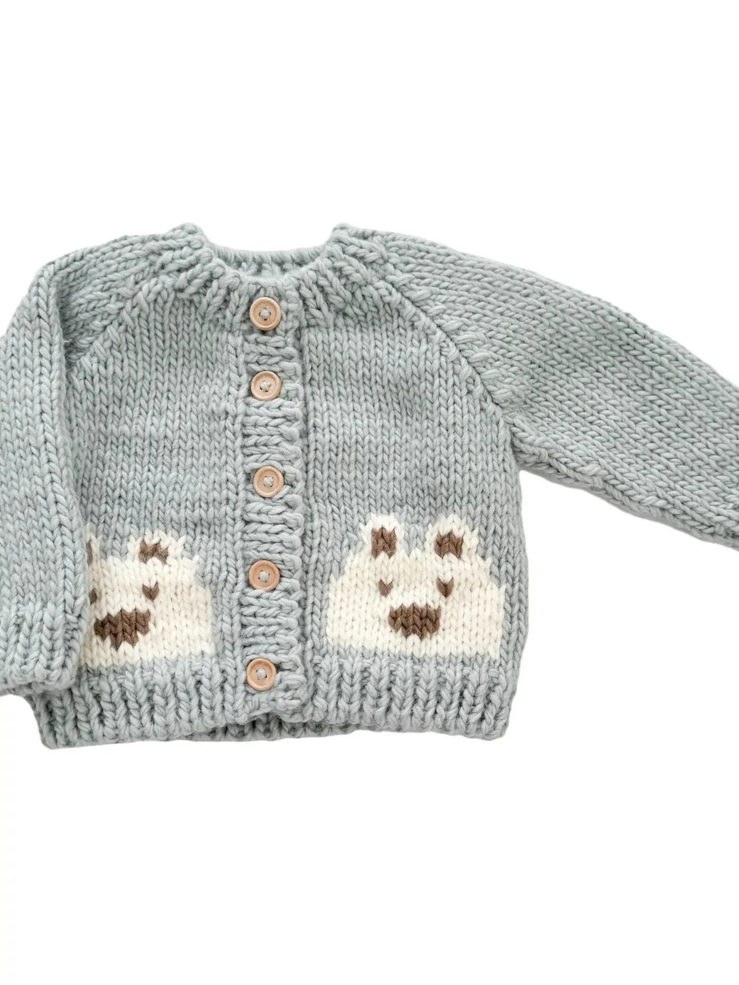 Bear Cardigan Sweater - Bowie Grey