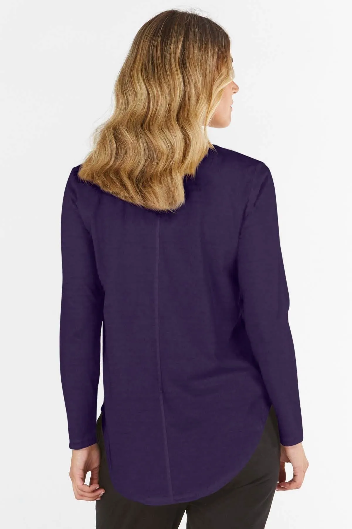 Betty Basics Megan Long Sleeve Top in Navy