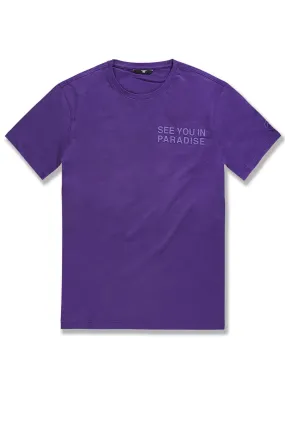 Big Men's Paradise Tonal T-Shirt (Purple)