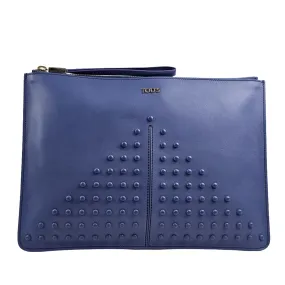 Blue Gommino Zipped Clutch