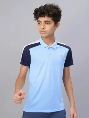 Boys Colorblock Slim Fit Polo T-shirt with TECHNO COOL