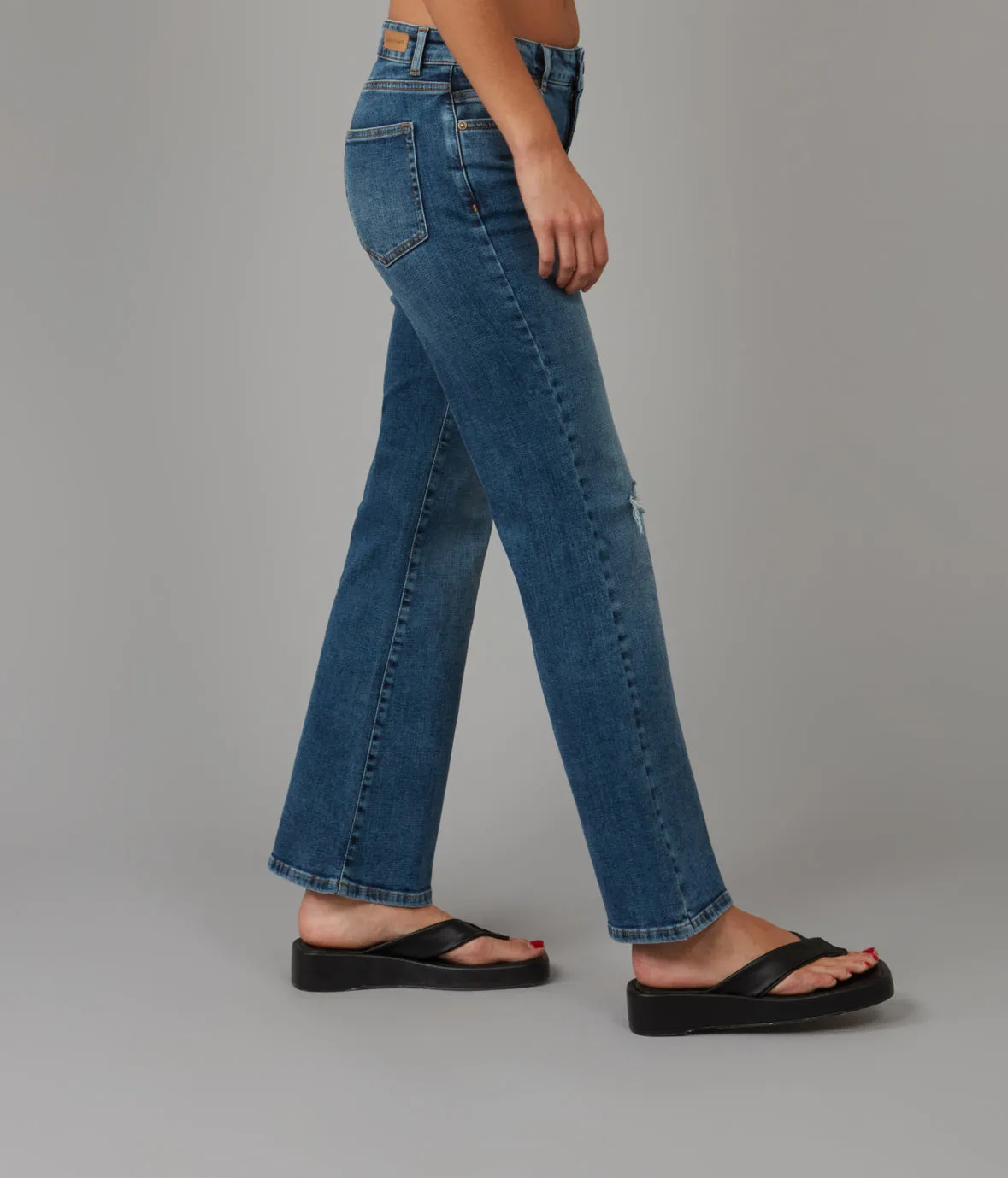 BRADLY-DIS Mid Rise Flare Jeans