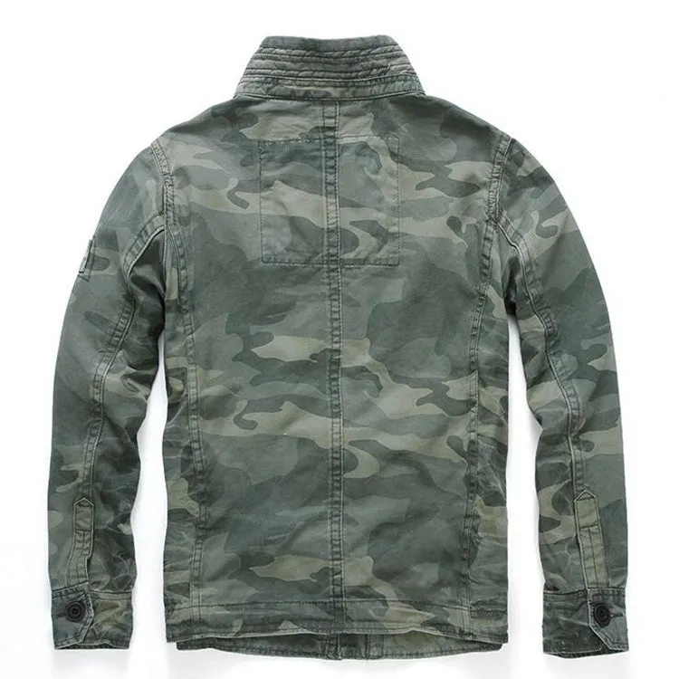 Casual Camouflage Military Pocket Cotton Men Jacket