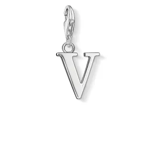 CHARM CLUB STERLING SILVER 'V' CHARM