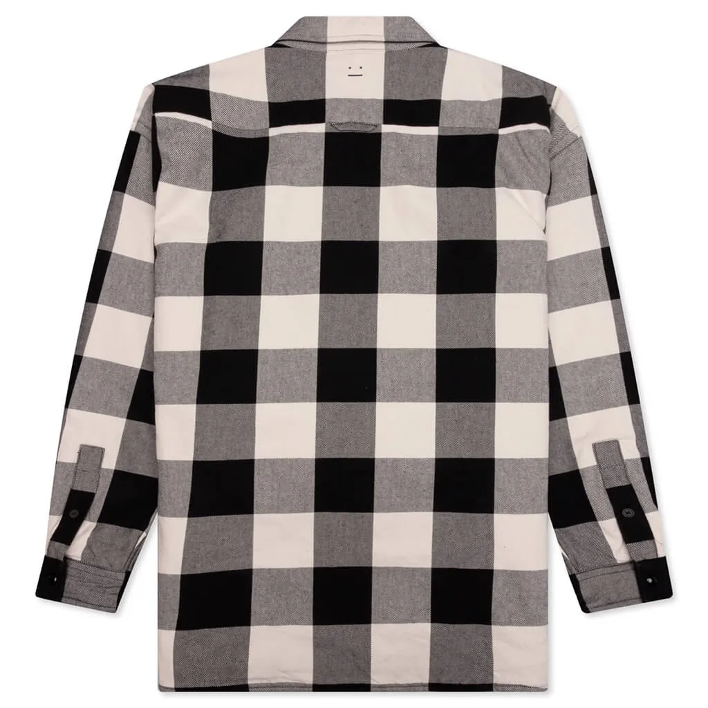 Check Padded Overshirt - Black/White