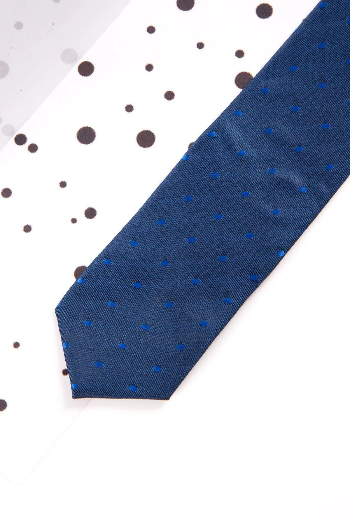 Children's Blue Polka Dot Print Tie