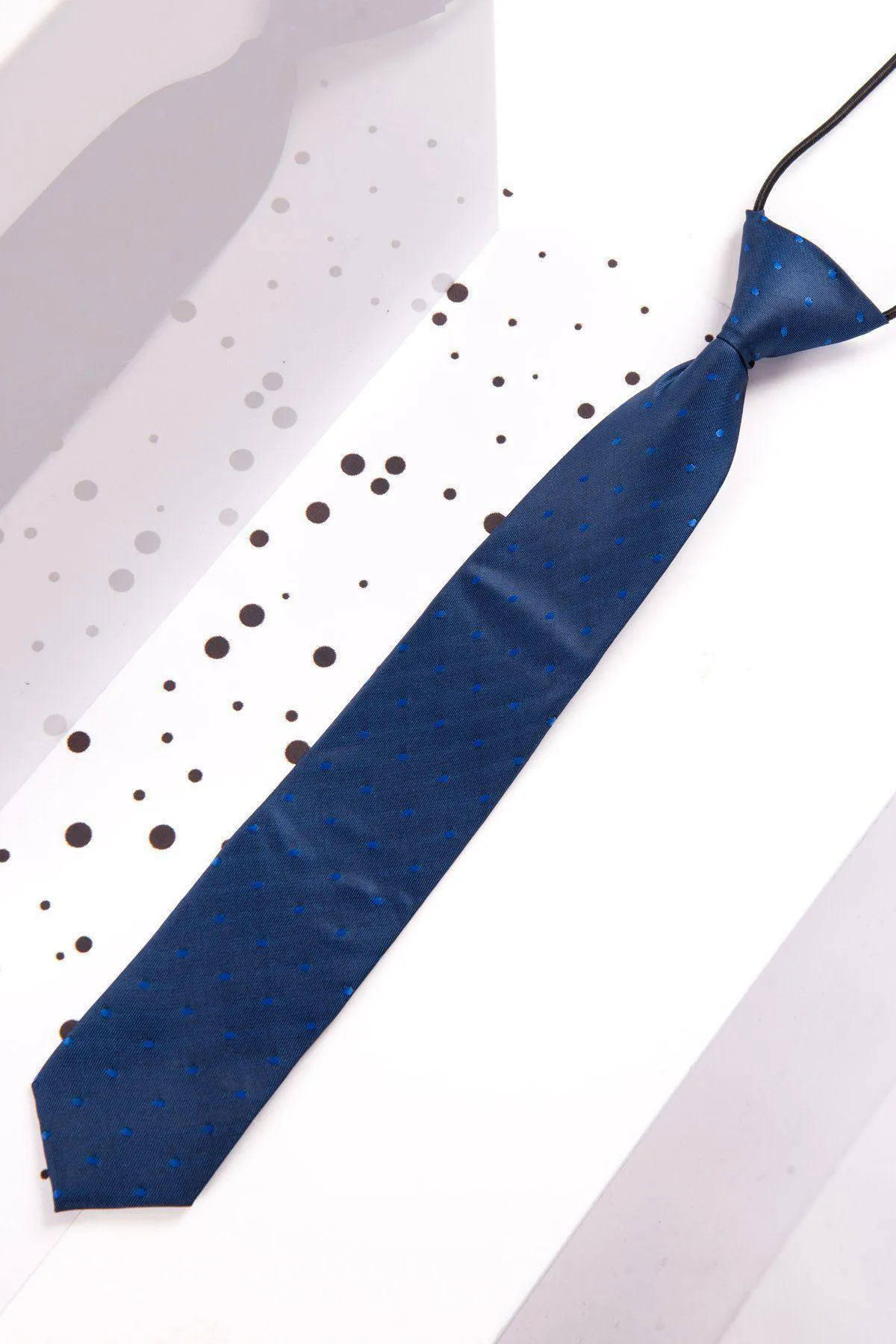 Children's Blue Polka Dot Print Tie