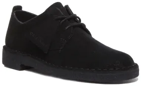 Clarks Originals Desert London In Black Suede