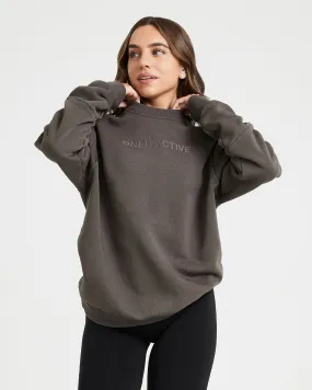 Classic Lounge Oversized Crew Neck | Deep Taupe