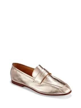 Classic Metallic Leather Loafer