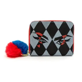 DC Comics Birds of Prey Harley Quinn Eyes Zip Around Wallet