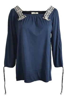 DOROTHEE SCHUMACHER Navy Blue Cotton Soft Charm Shirt (Size 1)