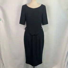 Escada blackzip front with belt dress