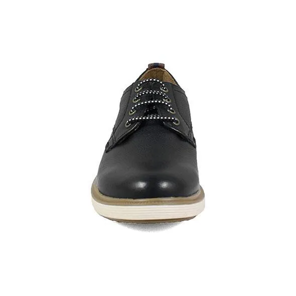 Florsheim Kids Boy's Sapacush Plain Toe Ox Black (Sizes 1-4)