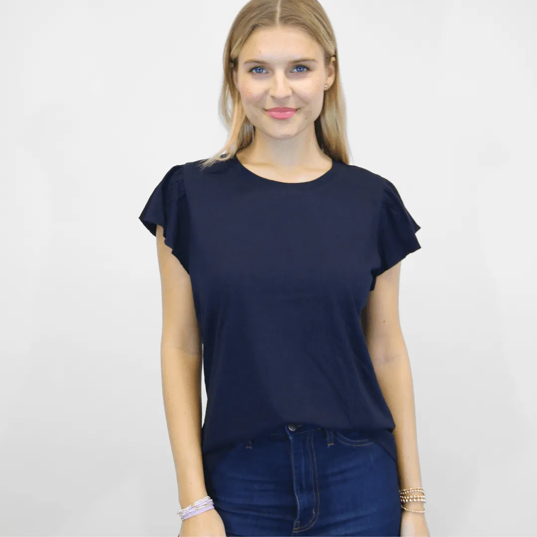 Flutter Tee – Short Sleeve in Navy