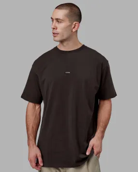 Fundamental FLXCotton Tee Longline Oversize - Dark Walnut