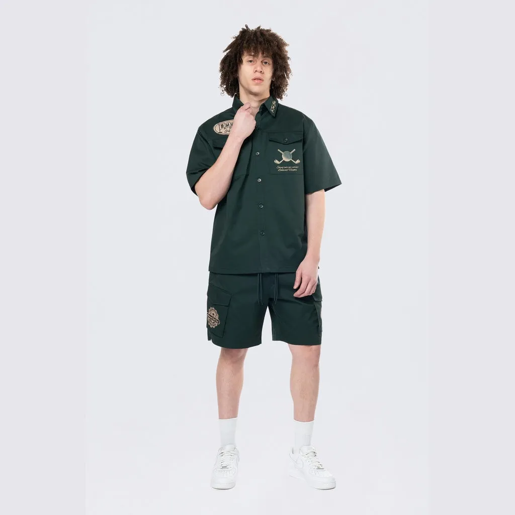 Golf Club Woven Cargo Twill Lounge Shorts - Scarab