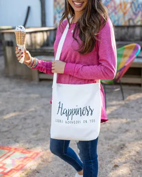 Grace & Lace Quote Tote (Happiness)