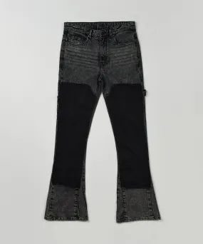 Greater Fifth Carpenter Flare Denim Jeans - Charcoal