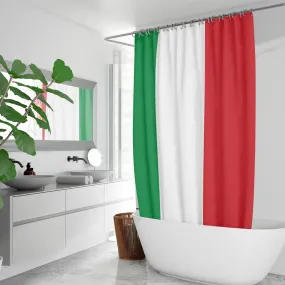 Italian Flag Quick-drying Shower Curtain