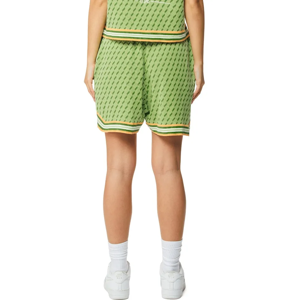 Jacquard Knit Shorts - Olive