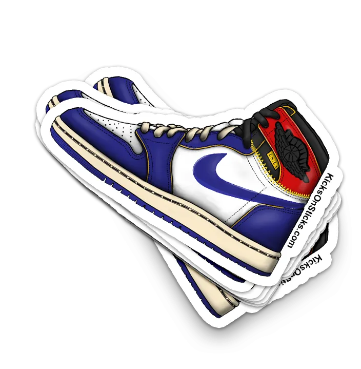 Jordan 1 "Union Blue Toe" Sneaker Sticker