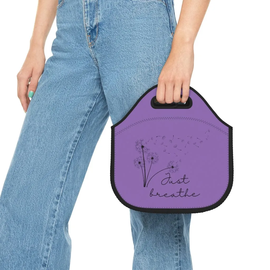 Just Breathe Neoprene Lunch Bag - Purple