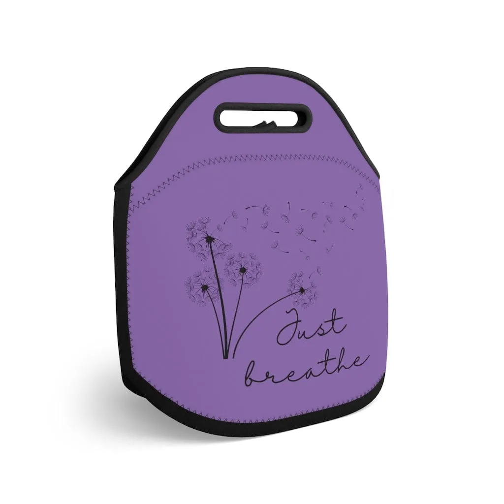 Just Breathe Neoprene Lunch Bag - Purple