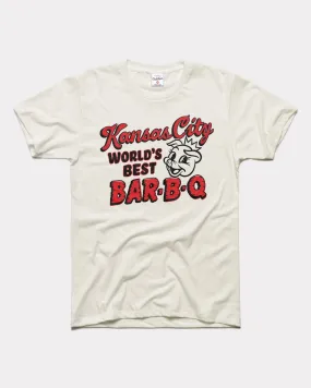 Kansas City World's Best Bar-B-Q Vintage White T-Shirt