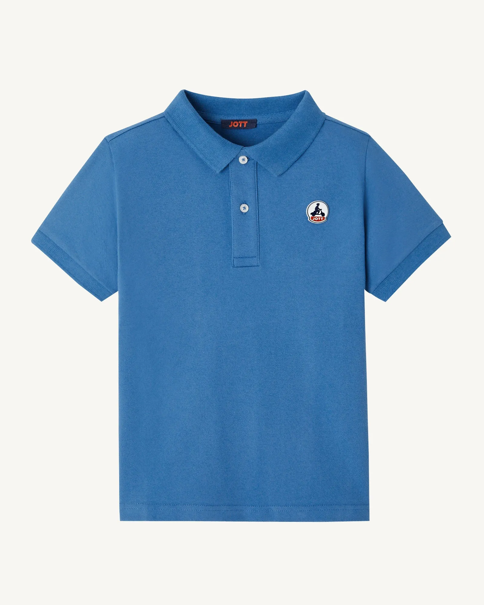 Light denim Salvador kid's organic cotton polo shirt