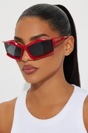 Live My Life Before It's Gone Sunglasses - Red