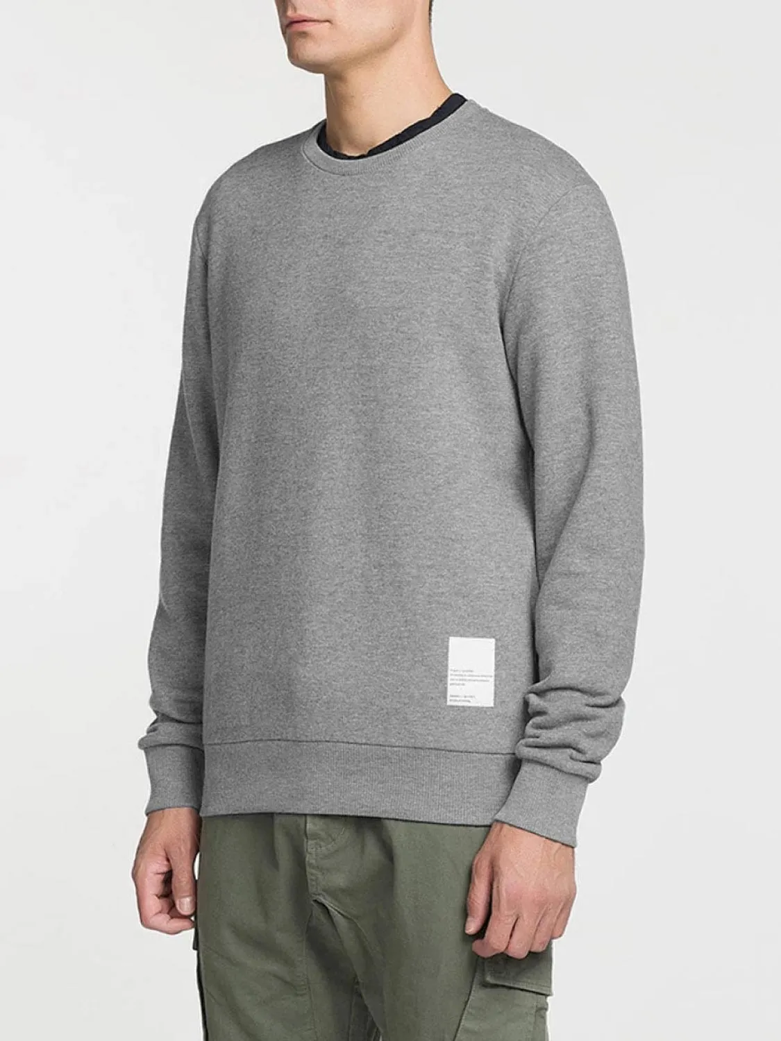 Logomania Crew Neck Sweatshirt Melange Grey