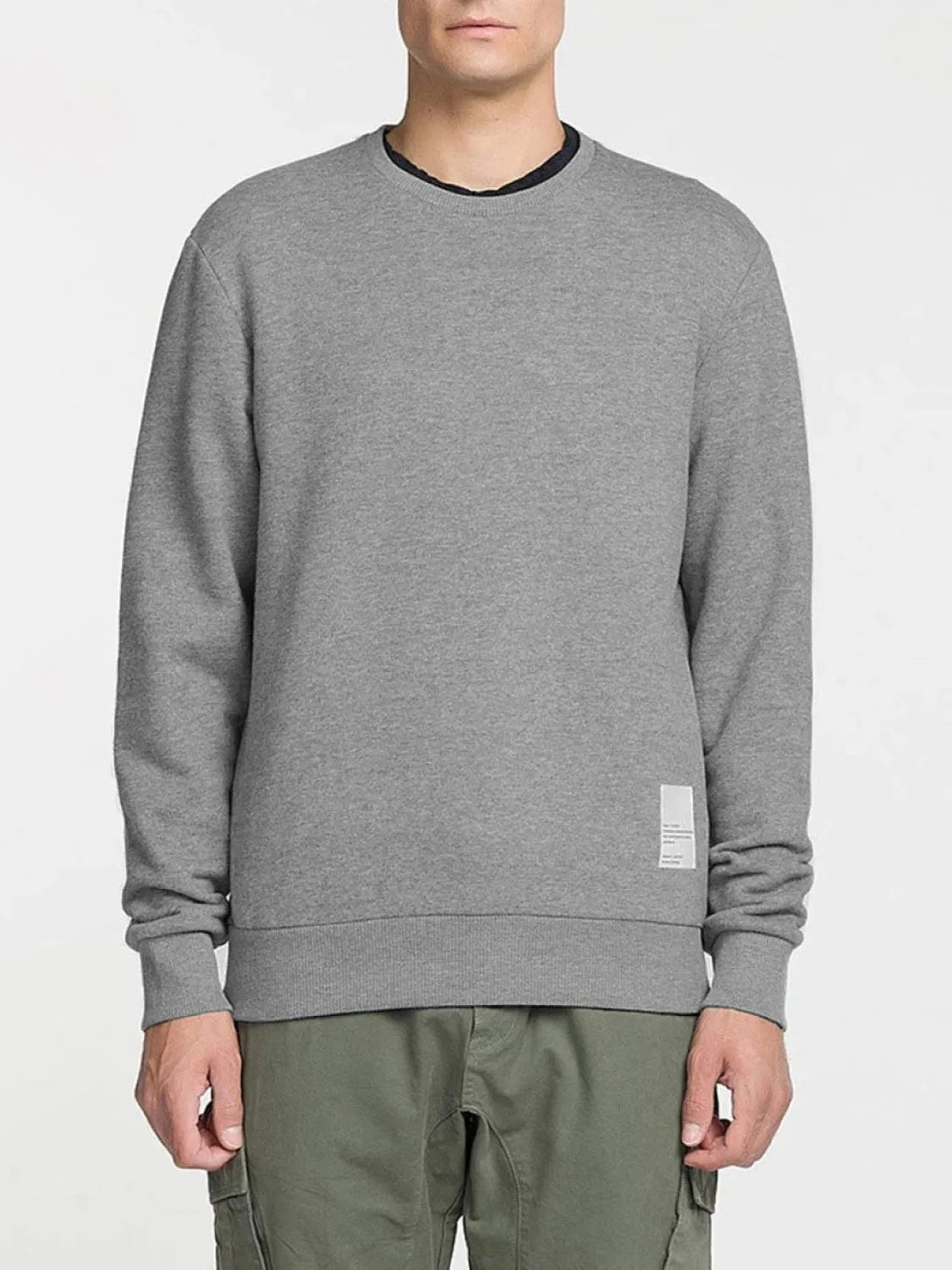 Logomania Crew Neck Sweatshirt Melange Grey