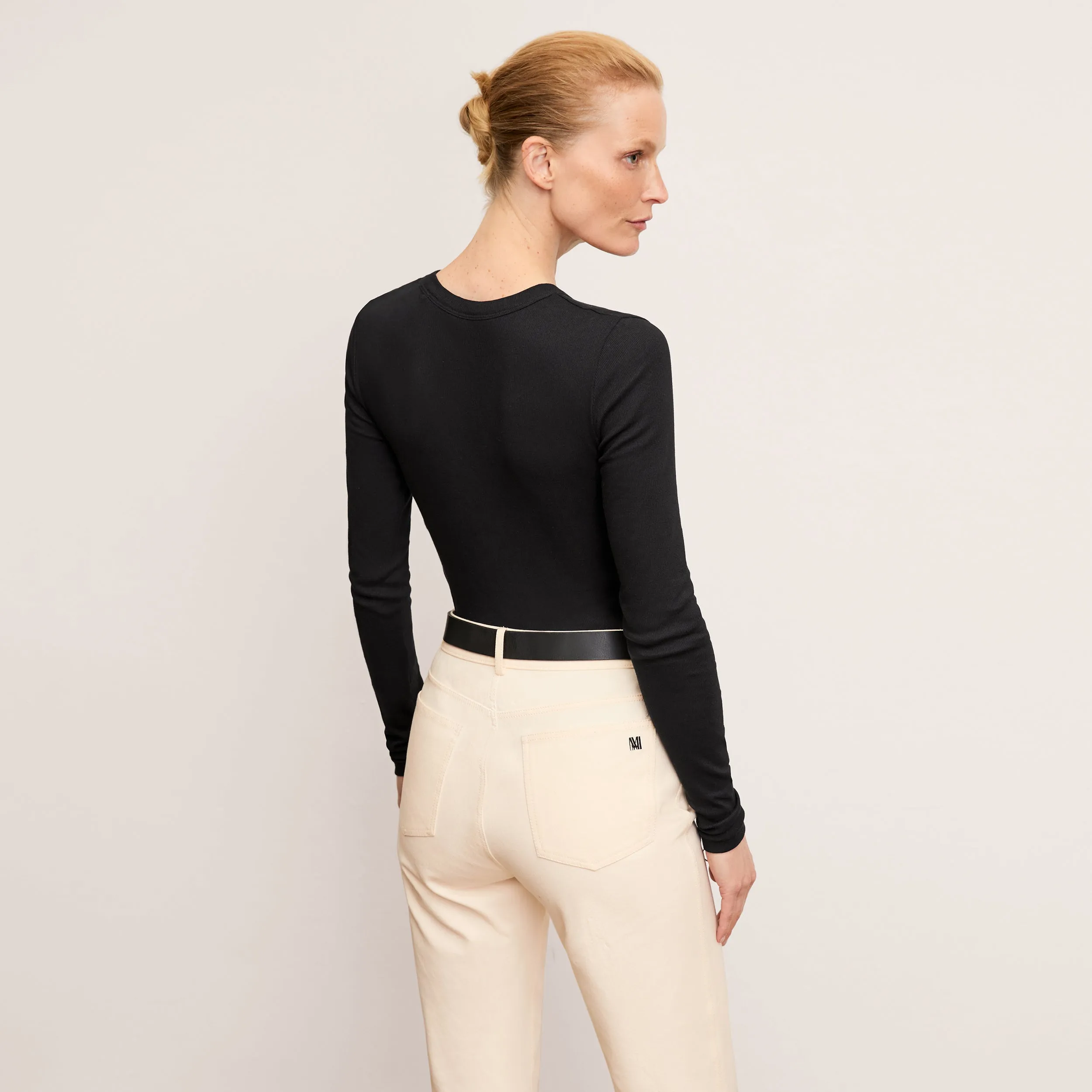 Malley Top - Organic Ribbed Pima Cotton :: Black