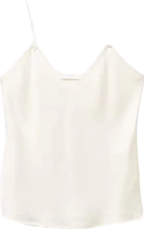 MANGO Cream Spaghetti Strap Top BNWT  UK M