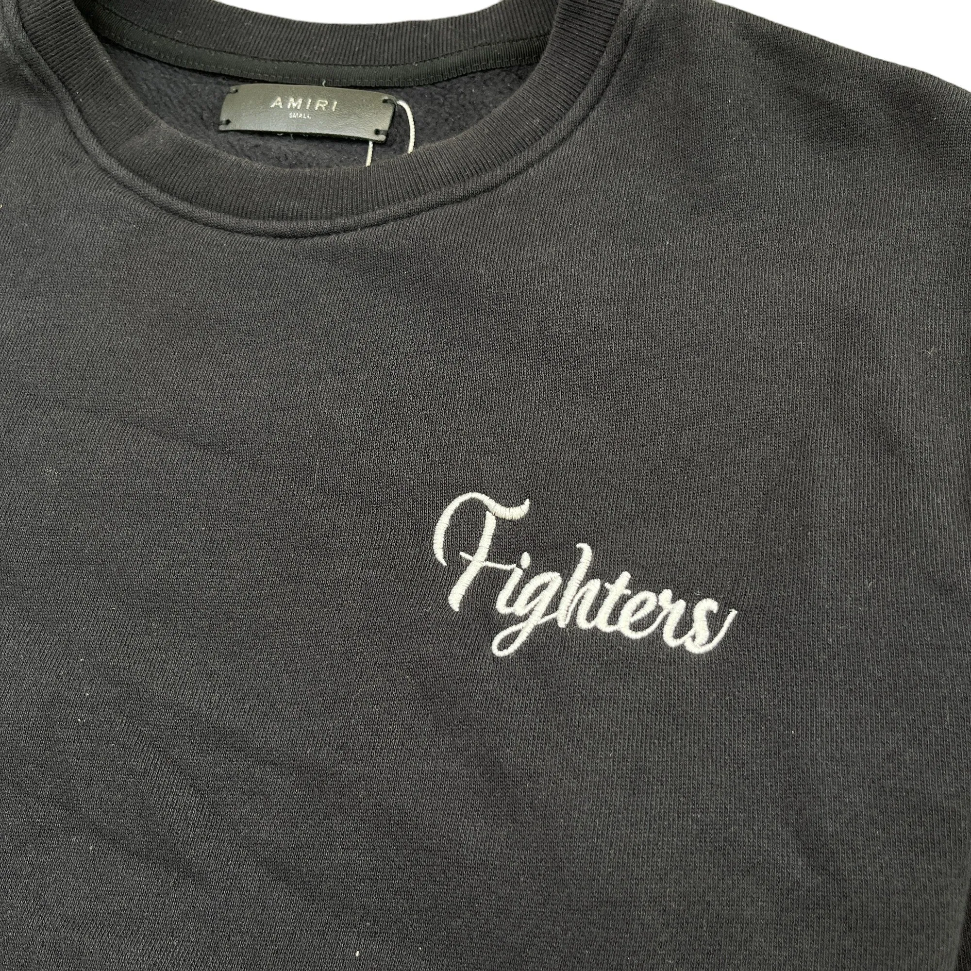 Men's Fighters Emroided Sweatshirt Black Size S