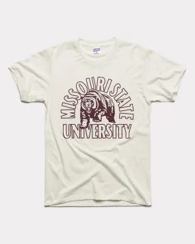 MSU Bears Mascot Arch Vintage White T-Shirt