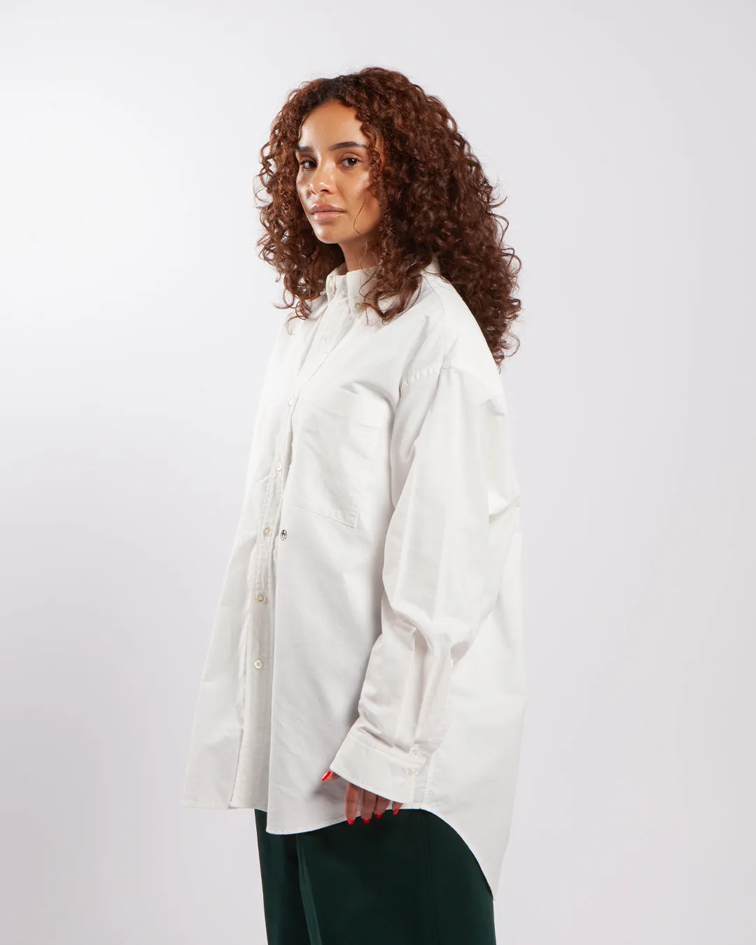 nanamica Button Down Wind Shirt White