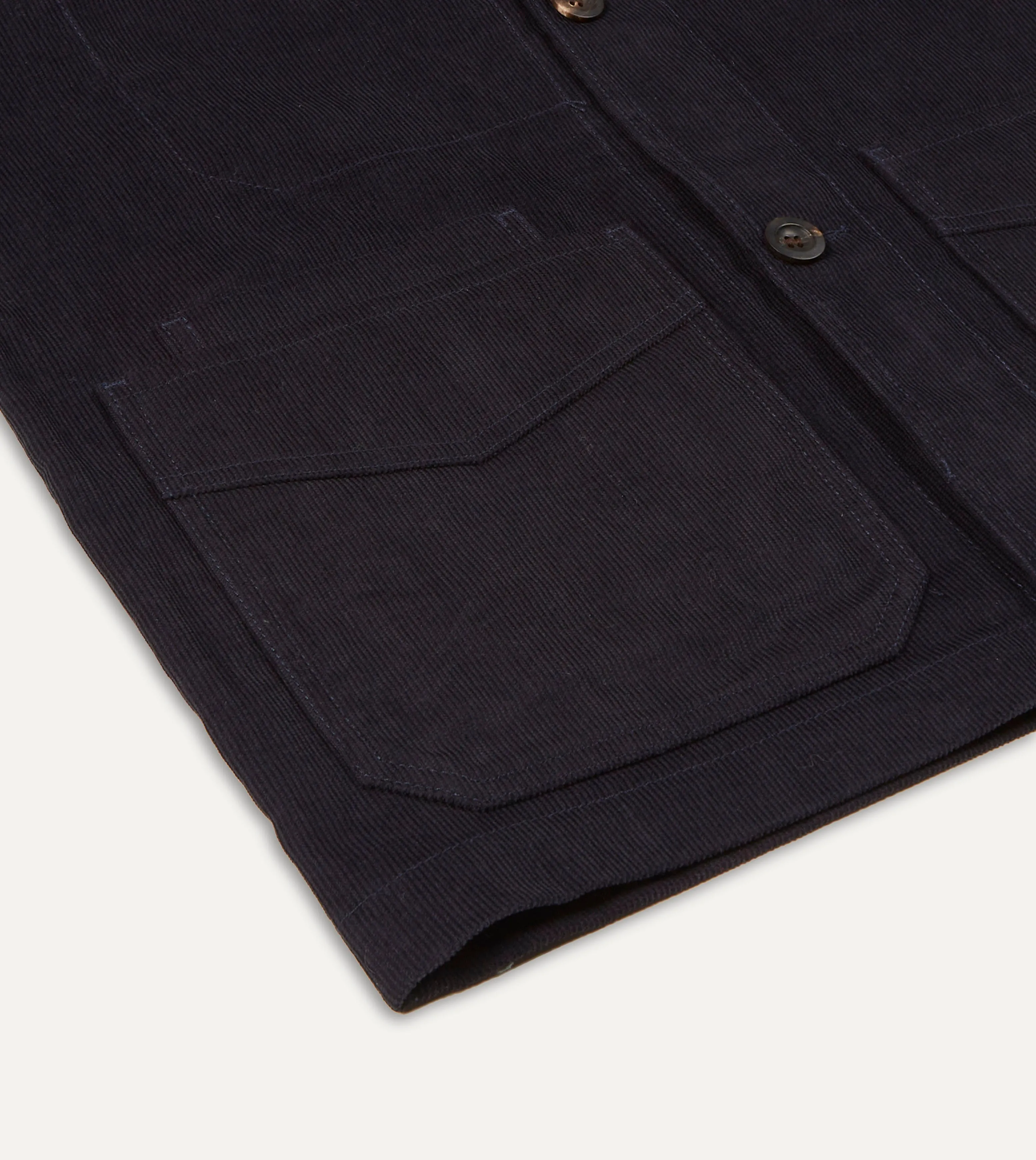 Navy Japanese Selvedge Corduroy Five-Pocket Chore Jacket