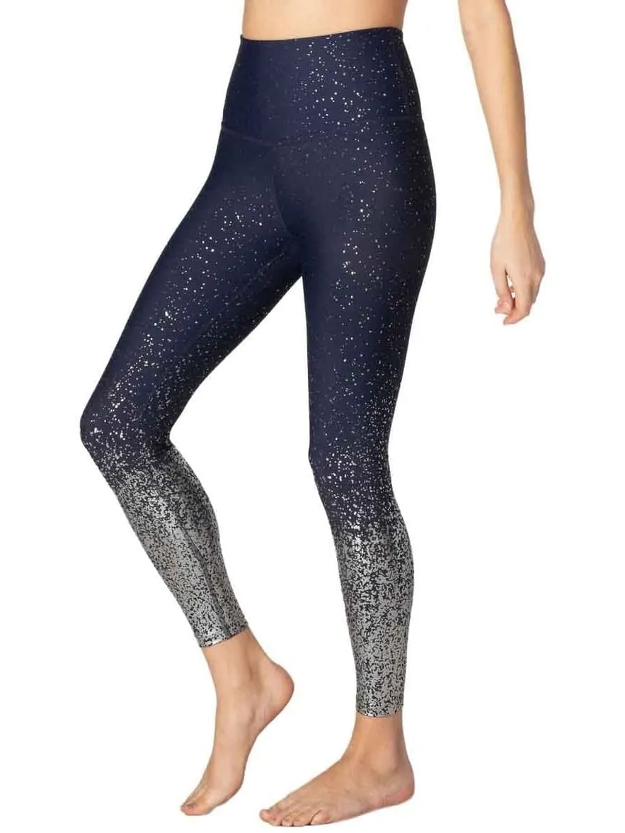 Navy Nocturnal Glitter Ombré Leggings