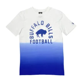 New Era Buffalo Bills White & Royal Ombre With Retro Logo T-Shirt