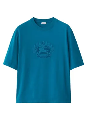 OAK LEAF CREST EMBROIDERED COTTON T-SHIRT