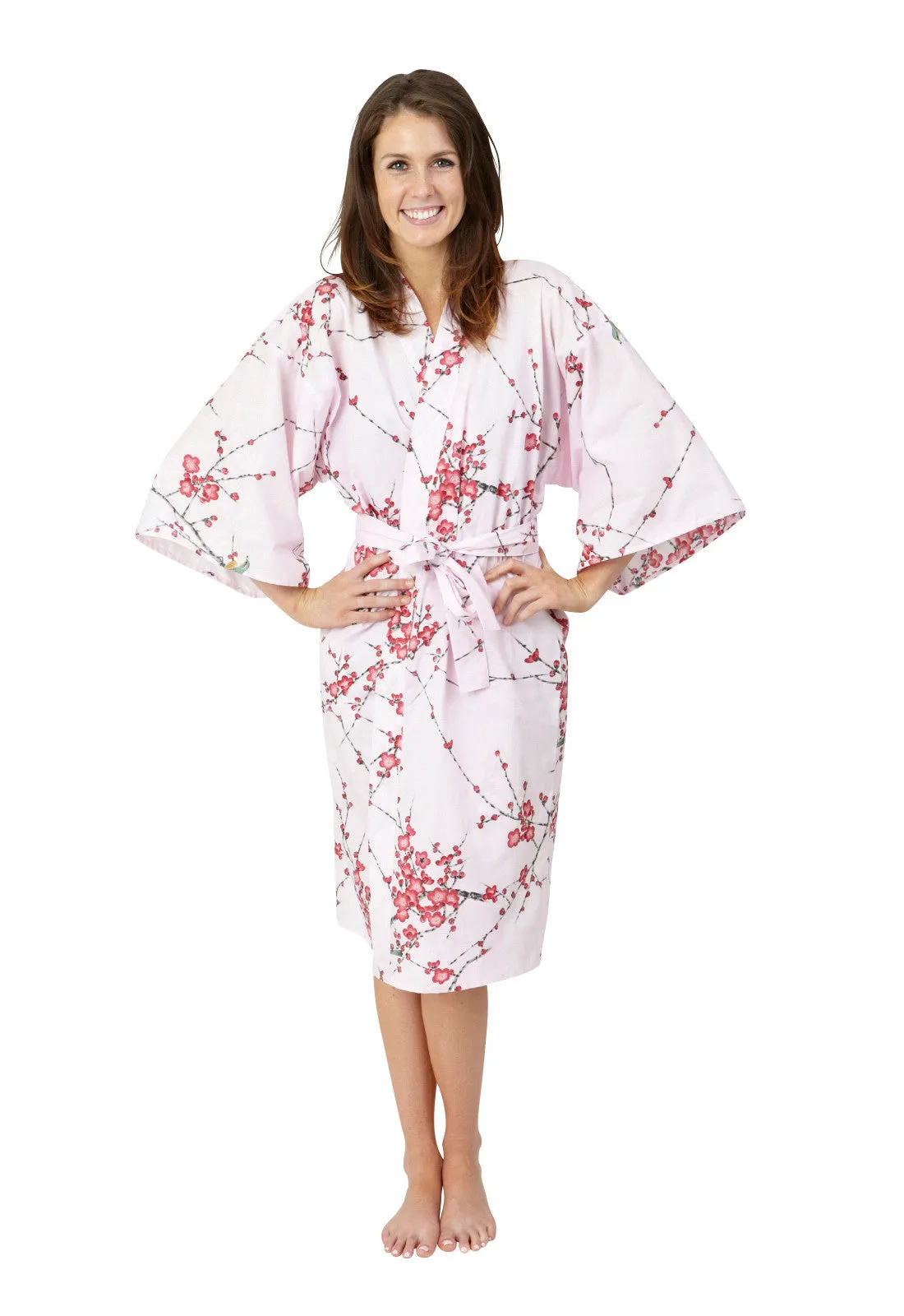 Plum & Warbler Short Cotton Kimono