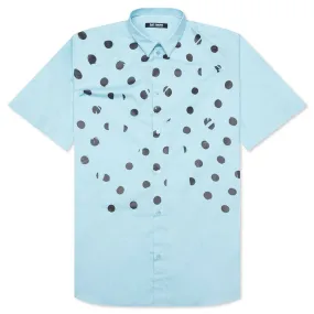 Polka Dot Print S/S Shirt - Blue