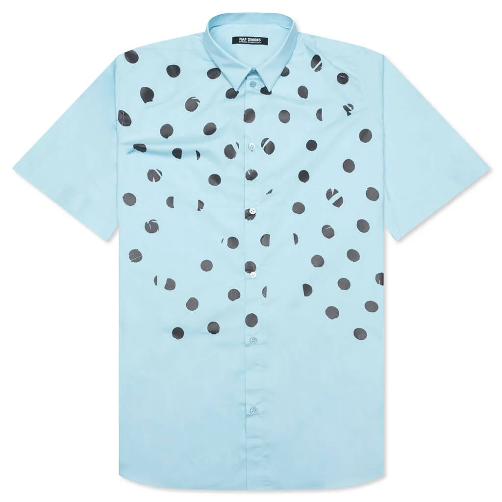 Polka Dot Print S/S Shirt - Blue